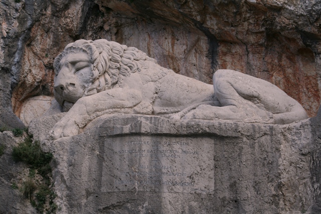 Nafplio - The 'Sleeping Lion of Bavaria' and inscription by Siegel